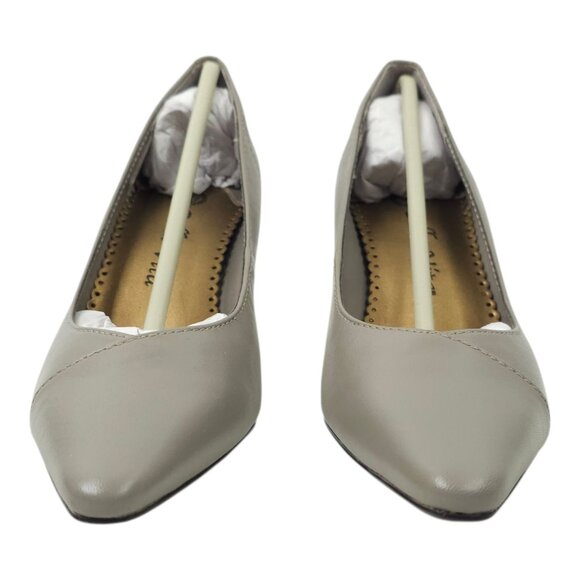 Bella Vita WOW Taupe Pump Womens Size 5 M Kitten Heel Leather Kidskin NEW - Picture 3 of 15